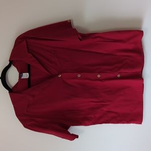 Patagonia Red Short Sleeve Button Down Shirt - 100% Cotton - Size 14